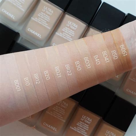 chanel ultra le teint swatches